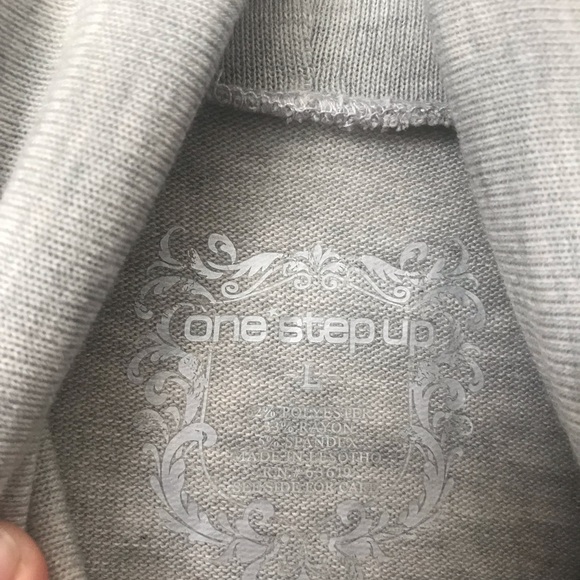 Grey One Step Up Turtle Neck Long Sleeve Dress - Picture 5 of 5